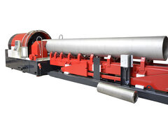 Pipe beveling, chamfering, threading, and cut grooving machine for pipes up to OD 24"